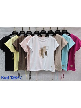 Bluzki damskie Tureckie, size standard ,paczka 12szt mix kolor
