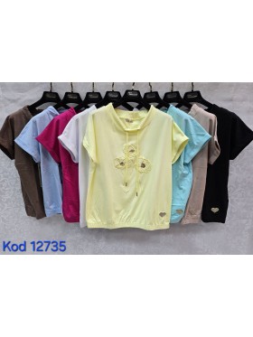 Bluzki damskie Tureckie, size standard ,paczka 12szt mix kolor