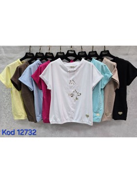 Bluzki damskie Tureckie, size standard ,paczka 12szt mix kolor