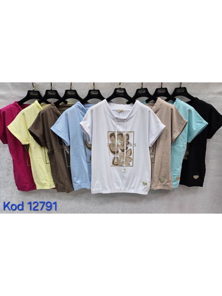 Bluzki damskie Tureckie, size standard ,paczka 12szt mix kolor