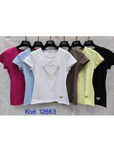 Bluzki damskie Tureckie, size standard ,paczka 12szt mix kolor