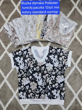 Bluzki damskie Tureckie, size standard ,paczka 12szt mix kolor