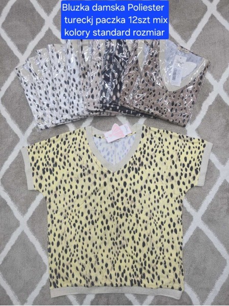 Bluzki damskie Tureckie, size standard ,paczka 12szt mix kolor