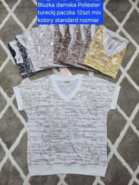Bluzki damskie Tureckie, size standard ,paczka 12szt mix kolor