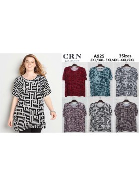 Bluzki damskie , size 2-5XL, paczka 12szt, mix kolor