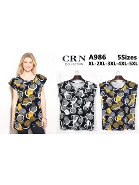 Bluzki damskie , size XL-5XL, paczka 12szt, mix kolor