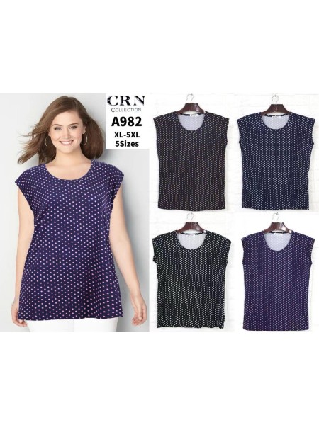 Bluzki damskie , size XL-5XL, paczka 12szt, mix kolor