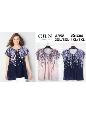 Bluzki damskie , size 2-5XL, paczka 12szt, mix kolor