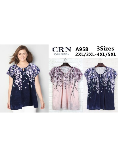 Bluzki damskie , size 2-5XL, paczka 12szt, mix kolor