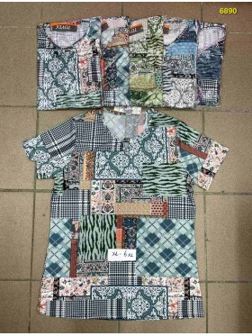 Bluzki damskie , size XL-6XL, paczka 12szt, mix kolor