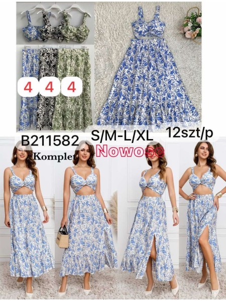 Komplety damskie , size S-XL, paczka 12szt, mix kolor