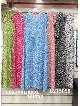 Sukienki damskie , size L-3XL, paczka 12szt, mix kolor