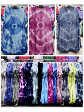 Sukienki damskie wloskie ,size uni duzo,paczka 6szt ,mix kolor