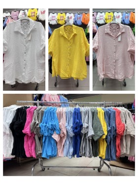 Bluzki damskie wloskie ,size uni,paczka 6szt ,mix kolor