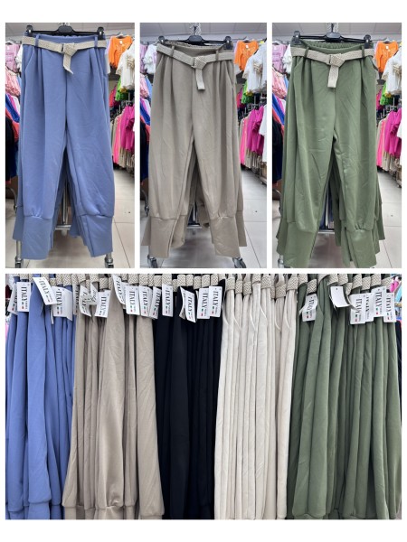 Spodnie damskie wloskie ,size uni,paczka 6szt ,mix kolor