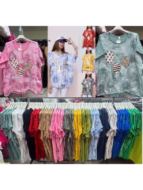 Bluzki damskie wloskie ,size uni,paczka 6szt ,mix kolor
