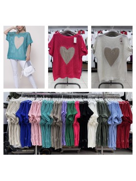 Bluzki damskie wloskie ,size uni,paczka 6szt ,mix kolor