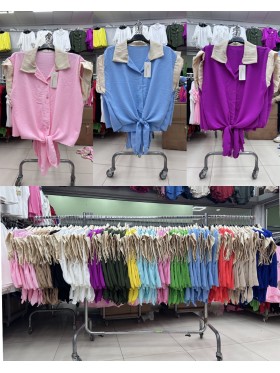 Bluzki damskie wloskie ,size uni,paczka 6szt ,mix kolor