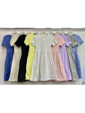 Sukienki damskie wloskie ,size uni,paczka 6szt ,mix kolor