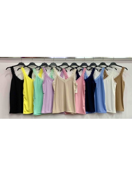 Bluzki damskie wloskie ,size uni,paczka 6szt ,mix kolor