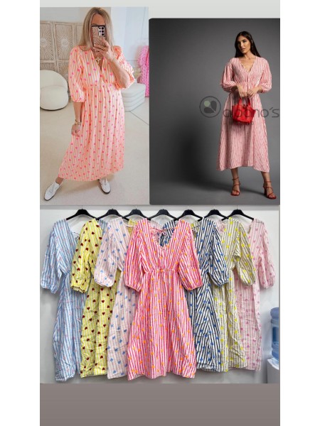Sukienki damskie wloskie ,size uni,paczka 6szt ,mix kolor