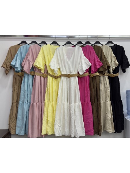 Sukienki damskie wloskie ,size uni,paczka 6szt ,mix kolor