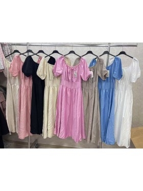 Sukienki damskie wloskie ,size uni,paczka 6szt ,mix kolor