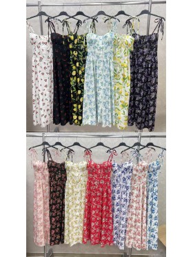 Sukienki damskie wloskie ,size uni,paczka 6szt ,mix kolor