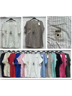 Bluzki damskie wloskie ,size uni ,paczka 6szt ,mix kolor