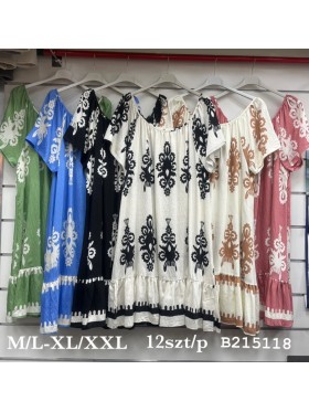 Sukienki damskie , size m-2xl paczka 12szt, mix kolor