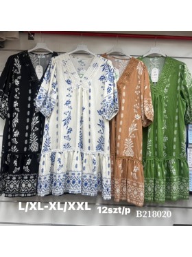 Sukienki damskie , size l-2xl paczka 12szt, mix kolor