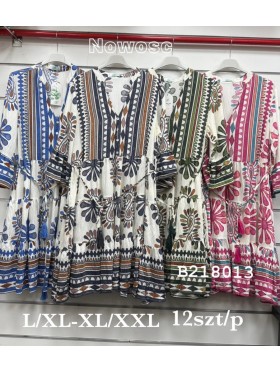 Sukienki damskie , size l-2xl paczka 12szt, mix kolor