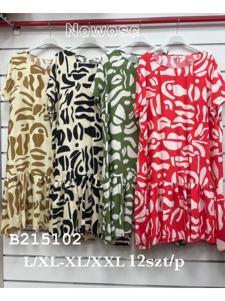 Sukienki damskie , size l-2xl paczka 12szt, mix kolor