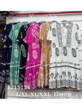 Sukienki damskie , size l-2xl paczka 12szt, mix kolor