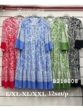 Sukienki damskie , size l-2xl paczka 12szt, mix kolor