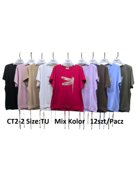 Bluzki damskie , size uni, paczka 12szt, mix kolor