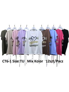 Bluzki damskie , size uni, paczka 12szt, mix kolor
