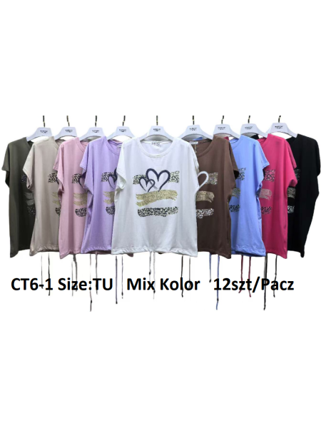 Bluzki damskie , size uni, paczka 12szt, mix kolor