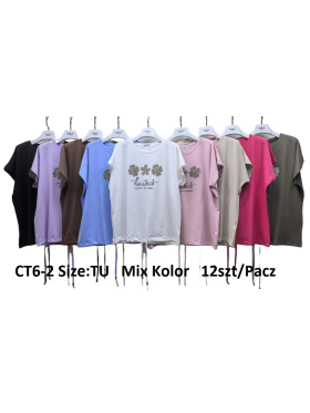 Bluzki damskie , size uni, paczka 12szt, mix kolor