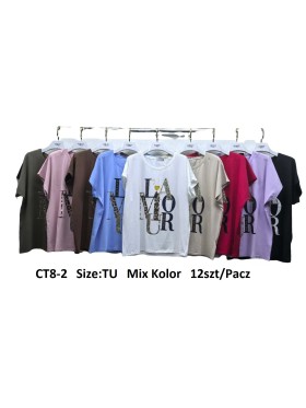 Bluzki damskie , size uni, paczka 12szt, mix kolor