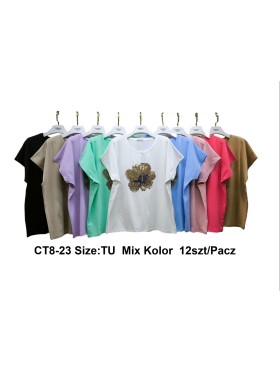 Bluzki damskie , size uni, paczka 12szt, mix kolor