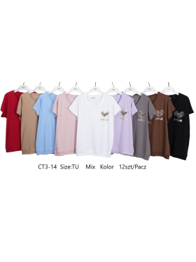 Bluzki damskie , size uni, paczka 12szt, mix kolor