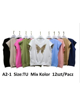 Bluzki damskie , size uni, paczka 12szt, mix kolor