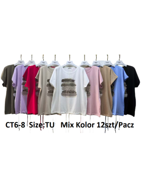 Bluzki damskie , size uni, paczka 12szt, mix kolor