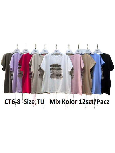 Bluzki damskie , size uni, paczka 12szt, mix kolor