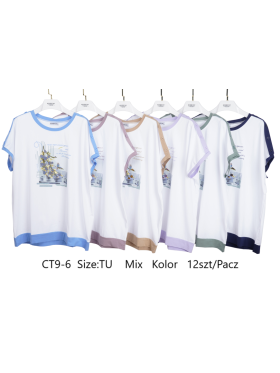 Bluzki damskie , size uni, paczka 12szt, mix kolor
