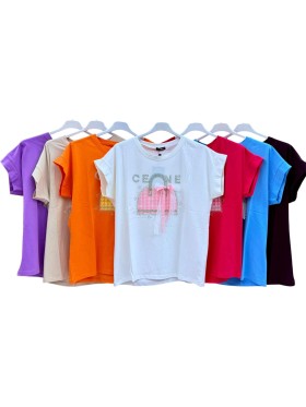 Bluzki  damskie Włoskie,size uni,paczka 6szt ,mix kolor