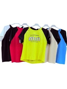 Bluzki  damskie Włoskie,size uni,paczka 6szt ,mix kolor