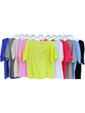 Bluzki  damskie Włoskie,size uni,paczka 6szt ,mix kolor