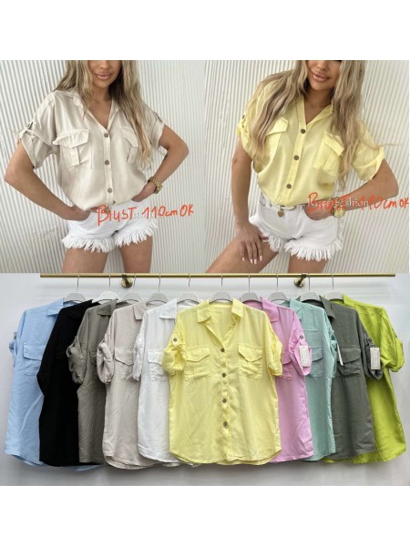 Koszule damskie Włoskie,size uni,paczka 6szt ,mix kolor